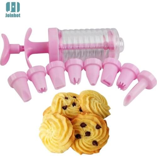 1 set Cake Decoration Set Plastic 8 Cake Nozzles Icing Syringe Mold Cake Decorating Piping Cream Syringe Tips Set Tool