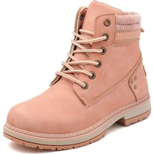 2021 Autumn and Winter Plus Cotton Martin Boots Womens High-top Boots Large Size Tooling Boots Ankle Boots Size 42