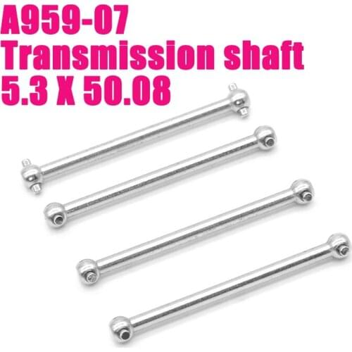 4pcs Wltoys A959 Parts Aluminum Metal Dogbone 51.3x8mm Front / Rear A959-07 For Vortex 1:18 Buggy Car