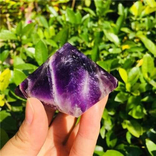 45-50mm Natural crystal Dream amethyst pyramid quartz Healing Spirit Chakra home decoration crafts
