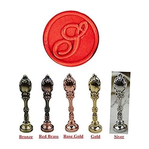 Alphabet Initial S Silver Luxury Wedding Invitation Wax Seal Stamp Peacock Metal Handle Set