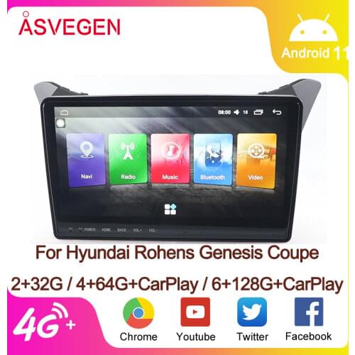 Android 10 9" Car Radio GPS Head Unit For Hyundai Rohens Genesis Coupe Auto Car Navigation Video Multimedia Video Player