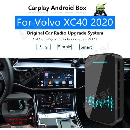 For Volvo XC40 2020 Car Multimedia Player Radio Upgrade Carplay Android Apple Wireless CP Box Activator Navi Map GPS Mirror Link