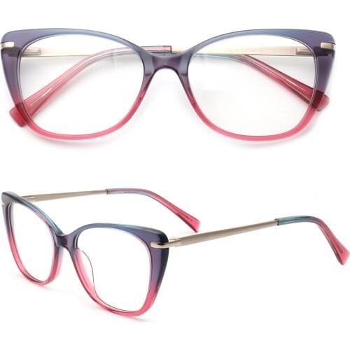 Women Cat Eye Eyeglass Frame for Women Optical Glasses Frames Round Pink Blue Retro Prescription Spectacles Vintage Hot Eyewear