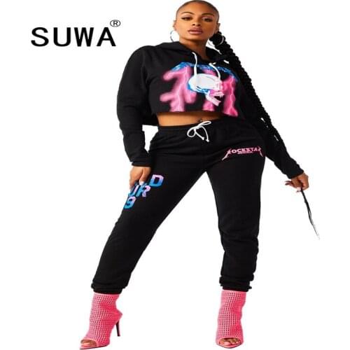 Loungewear Women Clothing Sets Fall Winter Workout Long Sleeve Pullover Sweatshirt Top High Waist Pencil Pant Trousers Wholesale