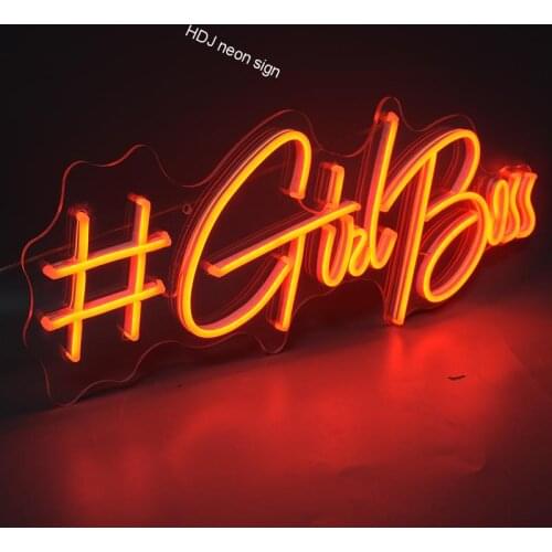 Custom Led Flex Neon Sign# Girl Bos Visual Art Bar Pub Club Wall Hanging Flexible Decoration For Room Wedding