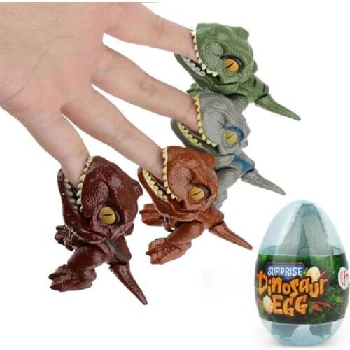 Finger Dinosaur Toy Joint Movable Egg Biting Finger Tyrannosaurus Rex Model Toy Child Birthday Christmas Party Gift