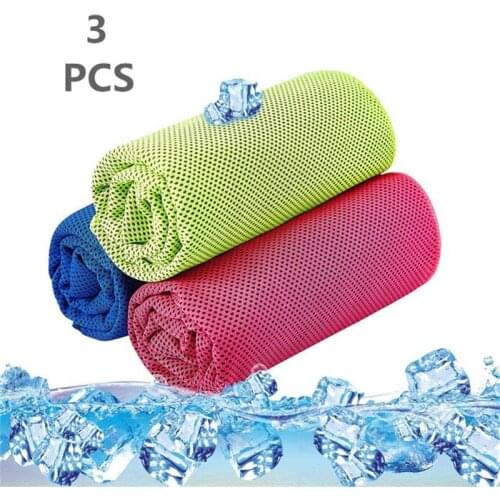 Cooling Towel Pack of 3 Sports Towels Stay Cool Towel for Sports,Swimming,Yoga,Workout,Athletes,Gym,Neck,Golf,Travel 40'' x 12
