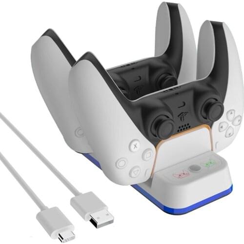 Indicator dual charging PS5 handle game pad charging base charger for Sony PS5 wireless controller