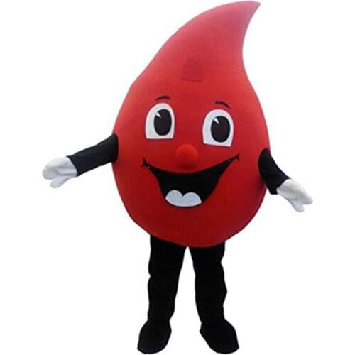 Red Drop of blood mascot costume Fancy cosplay Dress Halloween fantasia mascot costume for Public welfare activities&Valentines