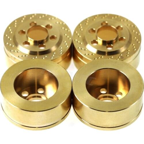 2PCS Brass Anodized Brake Disc Weights for 1.9 2.2 inch Wheel TRX4 TRX6 Axial SCX10 90046 AXI03007