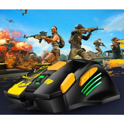 M416 800-4800DPI Luminous Non-Slip Wired USB Gaming Optical Mouse PC Accessory for Computer Laptop