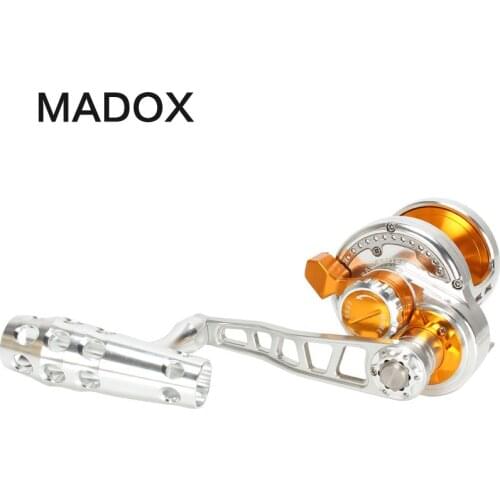 Madox Slow Jigging Reel Pe4 # - 400m Max Drag 30kg 11BB Full Metal Alloy Drum Alarm Offshore Deep-Sea Fishing Trolling