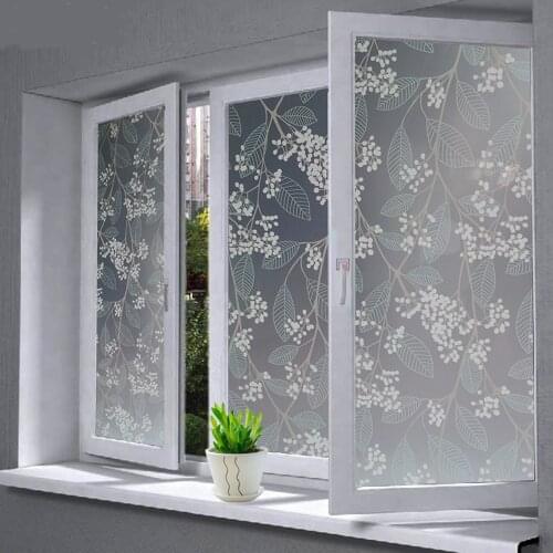 Frosted Glass Window Film Decorative Bathroom Window Film Fenetre Waterproof Frosted Opaque Glass Window Film Cover 45-120cm
