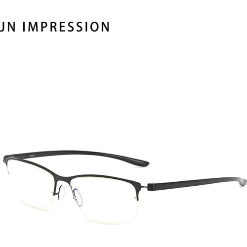 Fashionable high-end anti-blu-ray TR90 half-frame reading glasses, mens and womens ultralight glasses, computer goggles JNM318