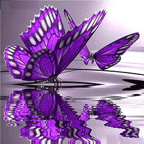 Purple Butterfly Animal DIY Painting By Numbers Hand Painted Oil Painting Adult Child Picture Colouring Home Decor Unique Gift