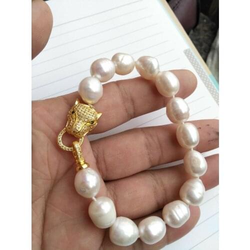 NEW HOT HUGE AAA 10-13MM South Sea White Pearl Bracelet 7.5-8 Inch