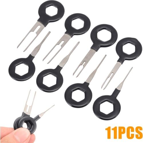 New Arrival 11pcs Terminal Removal Tool Key Pin Wire Crimp Connector Pin Extractor Kit for Car Electrical Key Tool Set