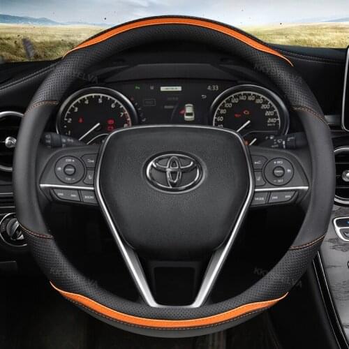 Car Steering-wheels Cover 37 38cm for Toyota 86 HiAce Innova Noah Prius Land Cruiser Prado Sienna Sienta Rush Sequoia corolla
