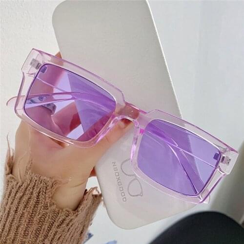 Ins Popular Vintage Square Sunglasses Women Retro Small Rectangle Sun Glasses Brand Trave Eyewear Fashion Lunette Soleil Uv400