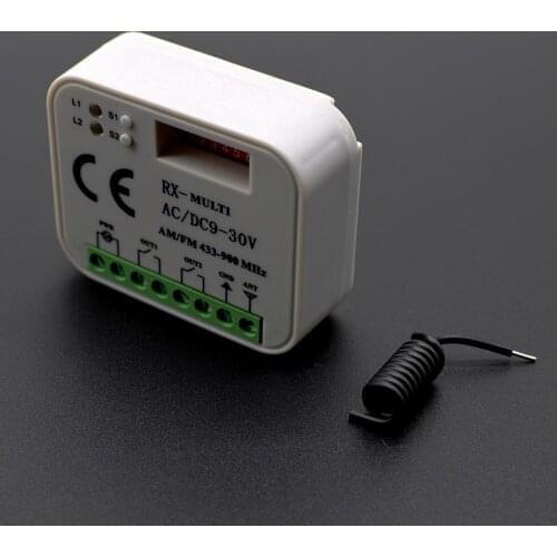 Garage Gate Remote Receiver RX MULTI 300-900MHZ AC/DC 9-30V Receiver For Garage Door Command Gate Control Transmitter