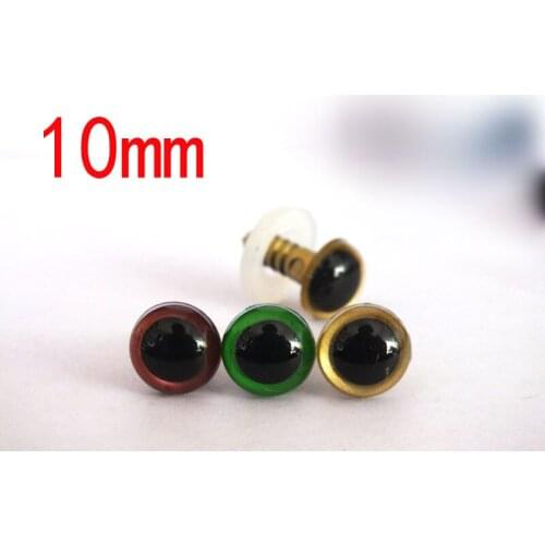 Doll Making Supply Colorful Eyes in 10mm --brown/green/gold per color 10pairs