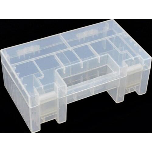 Inner Compartment Large Capacity Container Anti Impact Holder Storage Box Organizer Portable Battery Case Hard Plastic AA AAA