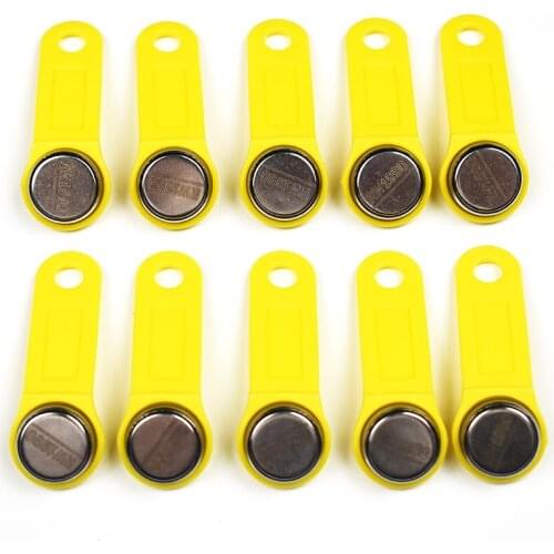 300pcs/Lot Rewritable RFID Tag RW1990 can Change Code Can Copy Card Touch Memory Key Compatible DS1990 Yellow Color