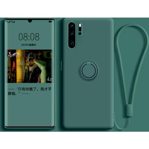 Luxury Soft Silicone Case For Huawei P30 Lite P40 P20 Pro Honor Mate 20 Nova 5T 3 3i P30Pro P20Pro Phone Ring Holder Stand Cover