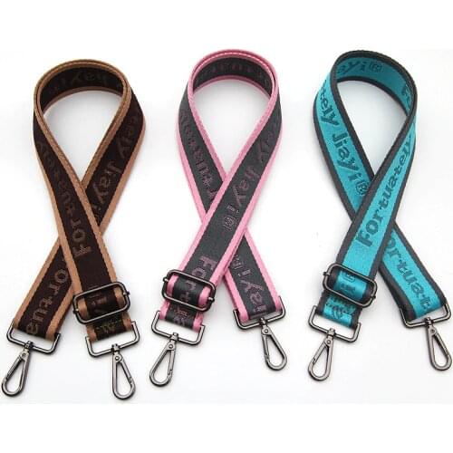 Women Bag Straps Handles Wide Colorful Crossbody Shoulder Bag Strap Replacement Strap Accessory Adjustable Nylon Belt KZ151325