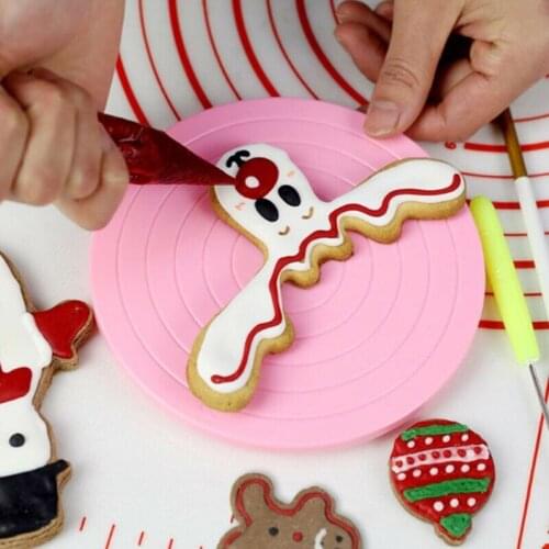 NEW 14cm Rotating Cake Turntable Revolving Cake Decorating Stand Platform Cake Decorating Tool Cake Cookie Biscuits Decorating