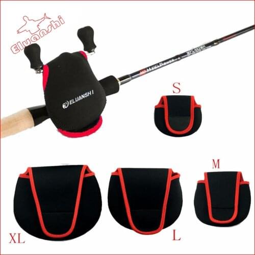 Protect spinning fly reel bag cover case pouch pocket box for fish lure carp Nylon neoprene fishing Red Genuine ELUANSHI