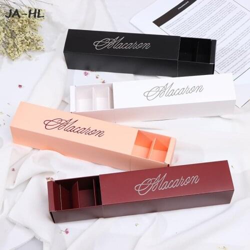 1Pc Macaron Packing Box Beautifully Packaged Wedding Party Cake Storage Biscuit Paper Box Cake Baking Decoration Accessories