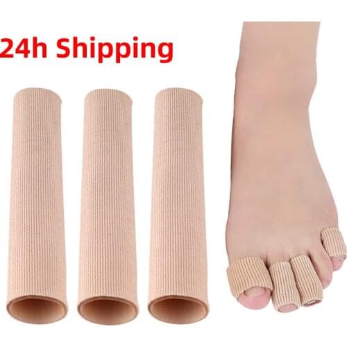 1Pcs Silicone Cover Cut Fabric Toe Separator Spacer Tube Sleeve Cap Valgus Corrector Hammer Protector Finger Foot Care Pedicure