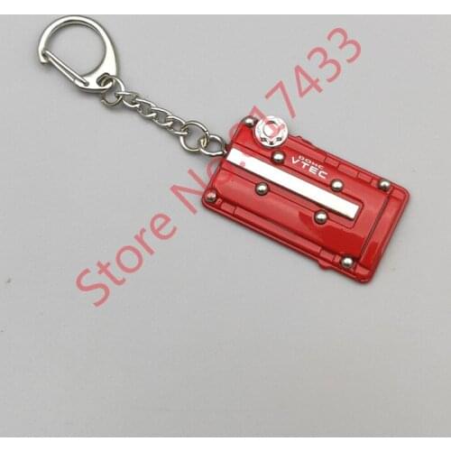 10pcs Zinc alloy DC2 B18C EK9 B16B DOHC VTEC Car Engine Valve Cover Keychain Keyring Key Chain Ring