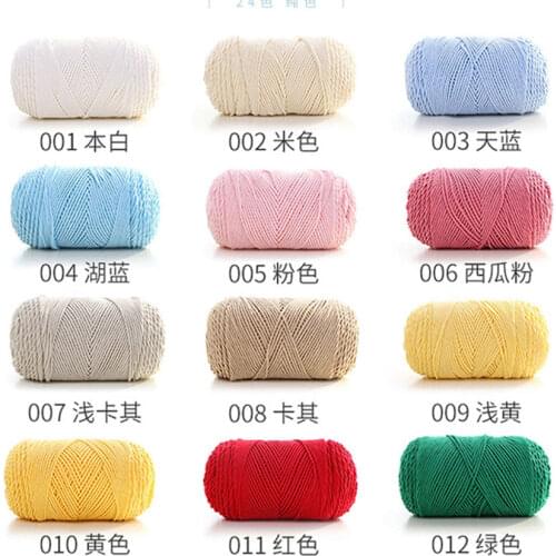 100g 2mm x 193M Rainbow Segment Dyed Yarn 5 Strand Wool DIY Handmade Knitted Baby Sweater Hat Scarf Sofa Cushion Cake Yarn