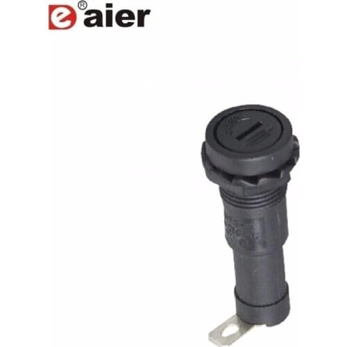 100PCS R3-9 12mm Panel Mounted 2Pin Long Type Glass Fuse Holder Mini 6X30MM Fuse Holders Insurance Tube Socket