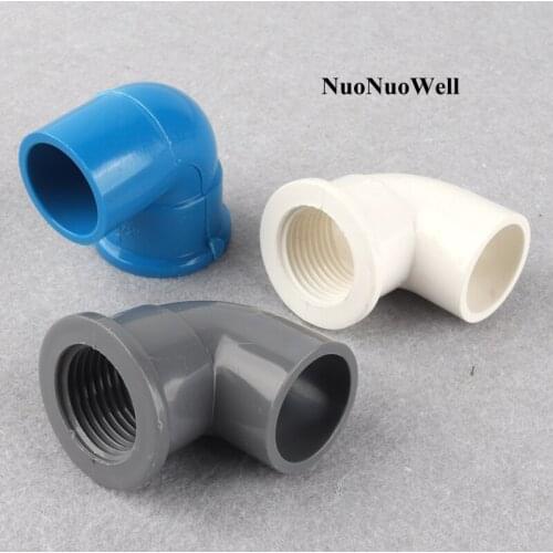 20pcs/lot 20~32mm To 1/2"~1" Female Thread PVC Elbow Joints Garden Irrigation Water Pipe Connectors Aquarium Fish Tank DIY Tools