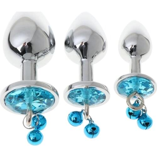 3PCS Luxury Metal Butt Toys Anal PLUG Jewel Butt S&M Adult Gay Anal Sex Toy