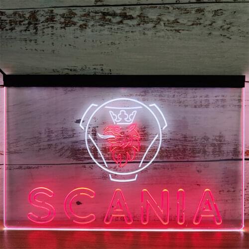 Ss002 Scania Car Truck Dual Color Led Neon Sign