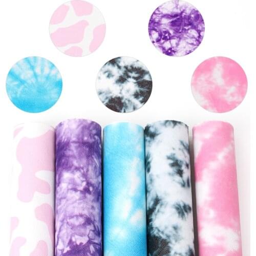 Cheerbows 22*30cm Graffiti Dyed Faux leather Fabric Sheets Printed Synthetic Leather DIY Bows Earrings Handmade Crafts Supplies