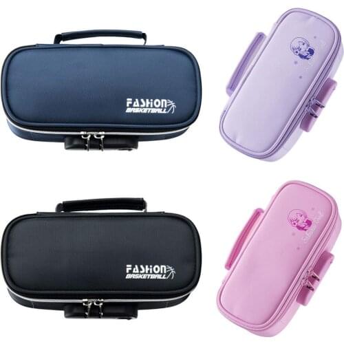 New Pencil Case Combination Lock Large Capacity Pencil Pouch Holder School Office Supplies Pencil Case
