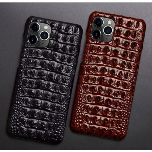 Genuine Leather Back Case For Iphone 11 Xs Pro Max Fran-bd Ultraslim 3d Crocodile Skin Hard Cover Cases For Iphone Xr 7 8 Plus