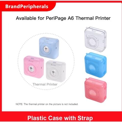 PeriPage A6 Thermal Printer Plastic Case with Strap Anti-Dust Anti-Shock Anti-Scratch Protect Case