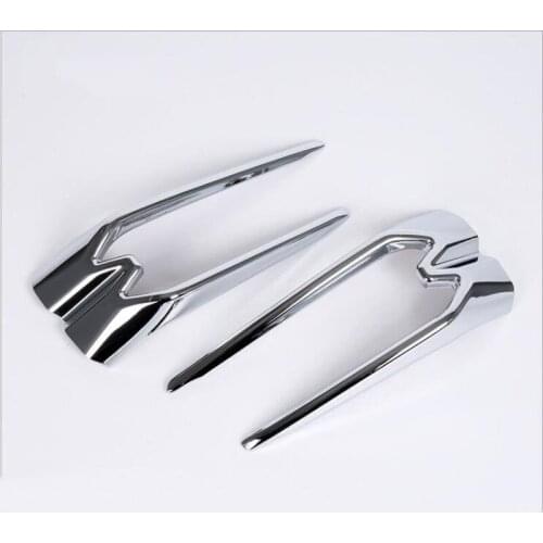 For Hyundai ix35 2018 2PCS ABS Chrome Car Front Headlight Fog Lamp Cover Trim Car Styling Accessories