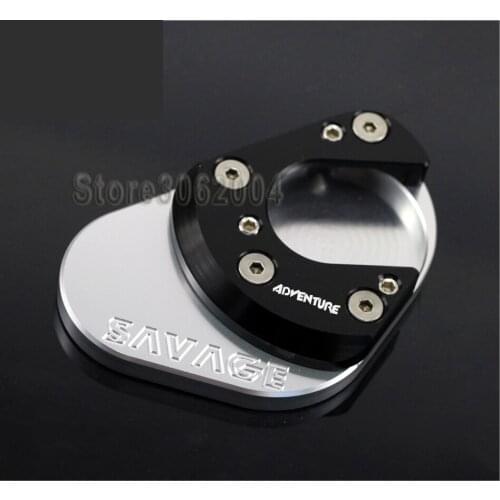 For KTM 990 950 Adventure 950Adventure 990Adventure Motorcycle Side Kickstand Stand Extension Support Plate pad With Logo cnc
