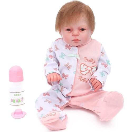 Exquite Silicon bebe reborn dolls 20"reborn baby doll Vivd Vivid expressions Handmade for Children Birthday gift toys