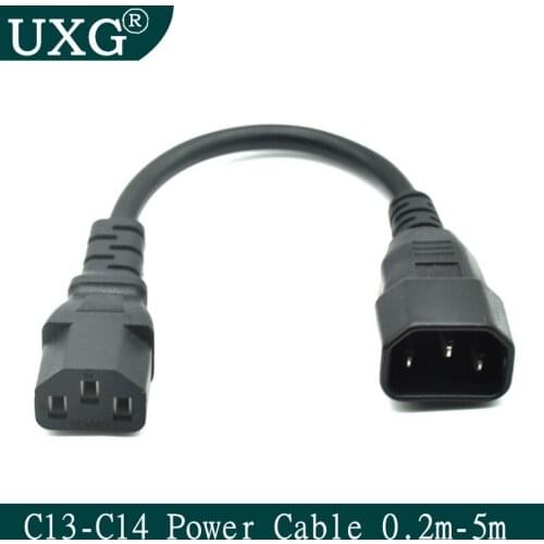 IEC C14 C13 Extension Cord 3m 5m UPS Cable IEC 320 C13 Power Extension Cable 0.2m 5M For PC Computer Monitor DMX DJ Stage Light