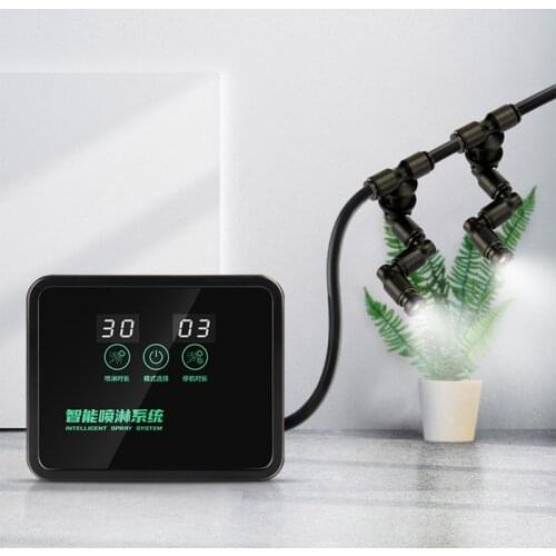 Intelligent Automatic Mist Spray System Set Plant Humidifier Timer LCD Screen Sprinkler Controller Terrarium Spraying Kit