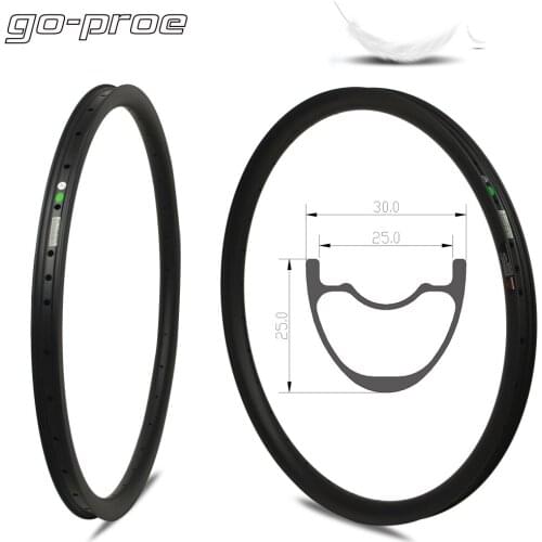 GO-PROE Super Light 29er MTB Carbon Rim Tubeless Ready Hookless 30X25mm Rims Only 345g XC Cross Country Mountain Bicycle Wheels